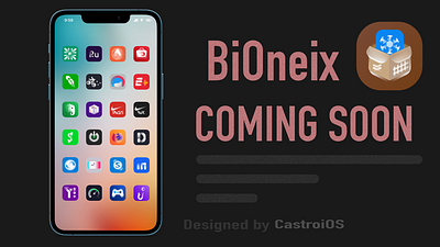 Bi0neiX app branding design icon illustration ui