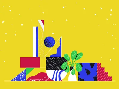 Jumping boxes 2danimation aftereffects animation boxes design illustration motiondesign motiongraphics shapes