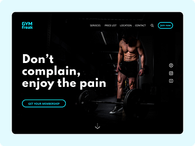 Gym Landing Page gym landingpage ui uidesign uidesigner ux webdesign