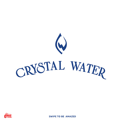 Crystal Water Logo branding clean design graphic design icon logo minimal