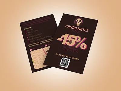 Panda Nails Flyer adobe illustrator branding graphic design illustration logo panda print vector