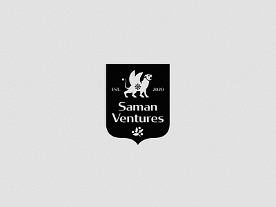 Saman ventures - logo animal animal logo black branding design iran iranian lion logo logodesign mark persian sign symbol visual identity