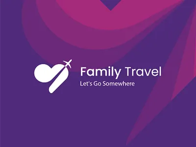 Family travel logo blue branding design flat illustration logo logodesign logomaker logotype ui
