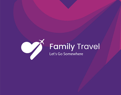 Family travel logo blue branding design flat illustration logo logodesign logomaker logotype ui