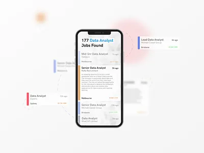 Job Board board design job minimal ui web