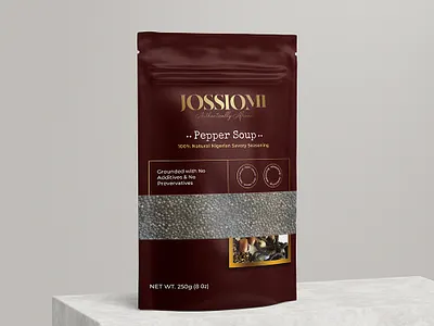 Pouch Packaging design (Jossiomi West African Nutritious Food) brand brand design brand identity branding branding design design logo packaging packaging design pouch pouch design vector