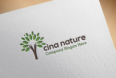 Cina Nature (Natural Logo) branding design fiverr designer graphic design hologram icon id identity illustration logo logo branding logo design logo fiverr mark monogram vector