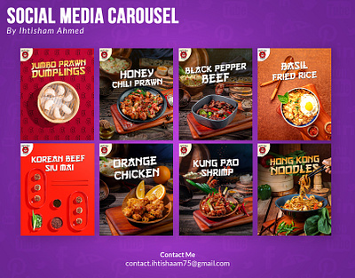 Social Media Carousel Design carousel design carousel poster design facebook carousel food restaurant social media banner social media design social media poster