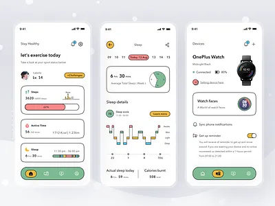Health Monitoring App animation app card clean design health ios mobile monitoring profile tracker ui website
