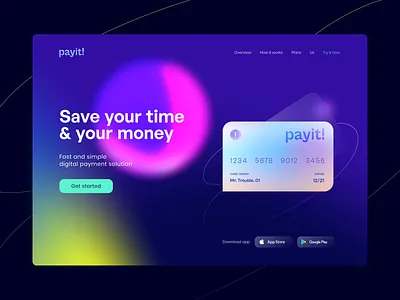 Digital bank concept bank banking finance fintech home page landing page product design ui ux visual design web design website design