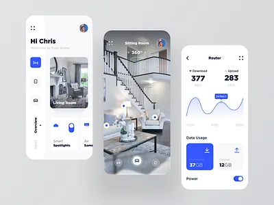 Smart Home App app design icon illustration interface mobile app smart home ui ux