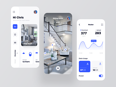 Smart Home App app design icon illustration interface mobile app smart home ui ux