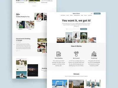Wedding Planner Website bride groom organizer product design web design wedding wedding planner