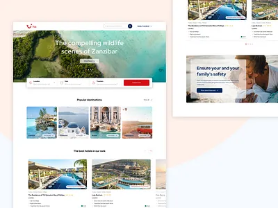 Tui - Travel Agency Homepage Rework Concept branding concept design figma homepage minimalist redesign rework travel ui ux