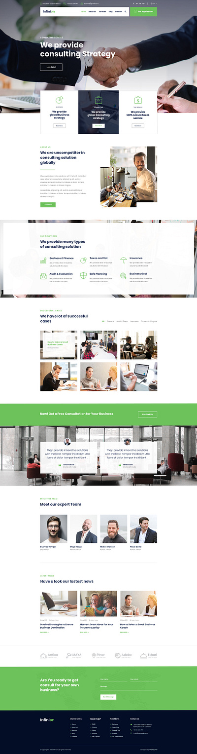 Modern Website Design for Consulting Agency design illustration logo ui ux vector wordpress