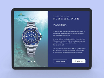 Single Product Page - #Dailyui #012 adobe dailyui dailyui012 dailyuichallenge design figma figmadesign interaction design productdesign productpage rolex ui user experience uxui watch webdesign webpage xd