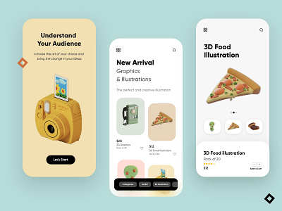 3D Elements Shop Mobile App 3delements 3dshop branding catagories clean creative design2021 illustration minimal mobile mobile app product page trendy ui ui design ui shot uidesign uxui vectors