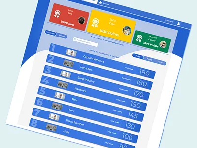 LMS Leaderboard Option 2 branding design leaderboard design lms design product design ui ux
