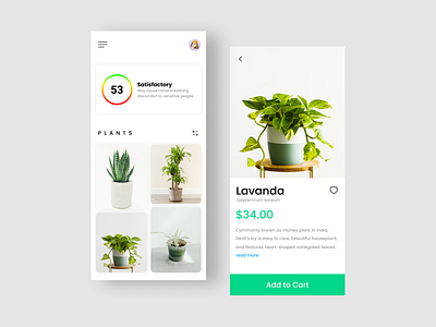 Plant E-Store app clean ui dailyui design ecart envirolment green minimal nature plant popular shopping ui ux weather