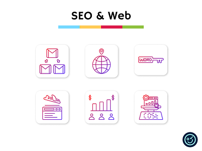 SEO & Web icon pack design icon icon design icon set iconography icons illustration seo ui web