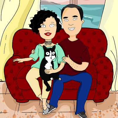 couple illustration catillustration charachter couple illustration illustrationdesign