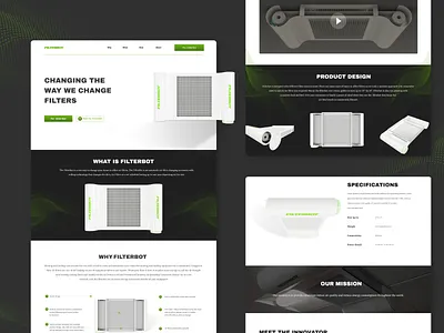 Air purifier landing page design ui ux