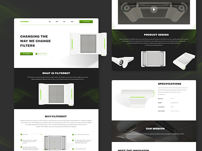 Air purifier landing page design ui ux
