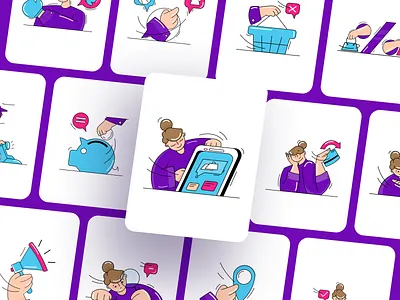 Peppy Illustration kit artist branding characterdesign design digital illustration illustration ui vector