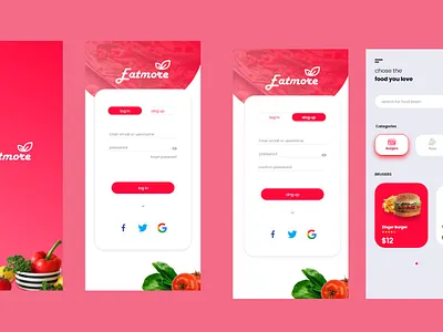 Food app graphic design mobile app uiux desing