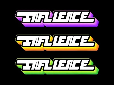 Influence - Custom type bold monkey boldmonkey branding georgia ika margania influence logo margania typography