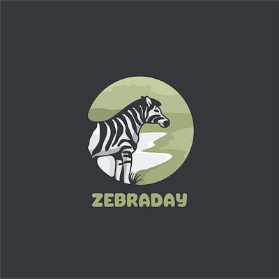 zebra animals animation branding design flat horse illustration logo typography ui ux vector zebra