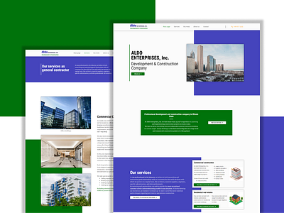 Aldo Enterprises, Inc. - construction company website design figma ui ux web website design website development