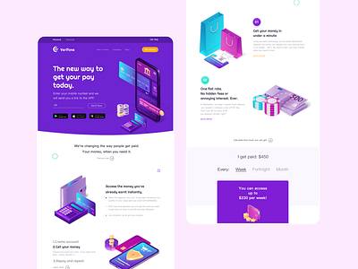 Verifone landing page design account app branding design financial illustration minimal money pay ui website