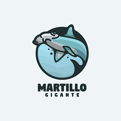 martilo gigante animals animation branding design flat illustration logo sea shark typography ui ux vector