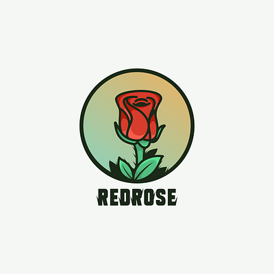 redrose animation branding design flat illustration logo red rose typography ui ux vector