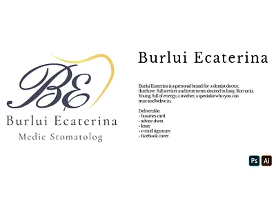 Burlui Ecaterina Brand branding dentist design graphic design logo vector