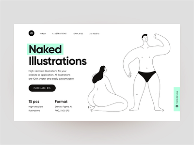 Naked Illustrations ❤️ 18design clean clean ui colorful couple couple illustrations erotic illustration minimalism naked naked illustrations nude sex ui uidesign