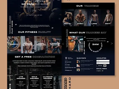 Beast factory - landing page design design typography ux vector