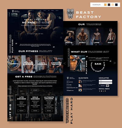 Beast factory - landing page design design typography ux vector