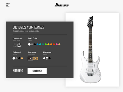 Customize product app branding dailyui dailyuichallenge design ibanez ui uidesign