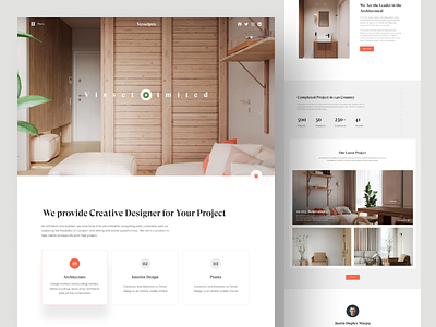 Vesselpro Interior Website architect interior interior architecture interior design landing page minimal ui ux web webdesign website