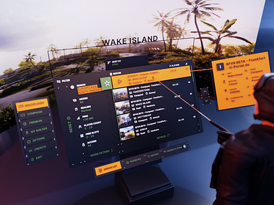 Battlefield VR Server List Concept 3d ar blender cycles dashboard design game server list shooter table ui virtualreality volumetric volumetricui vr vrdashboard vrdesign vrui xrdesign xrui