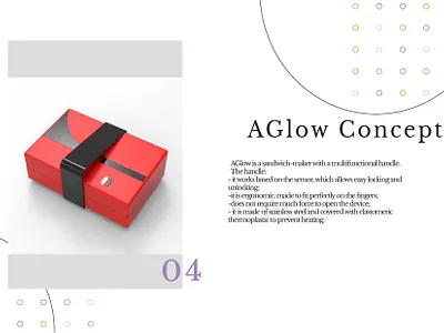 AGlow Concept appliances design industrial design kitchen red sandwich maker