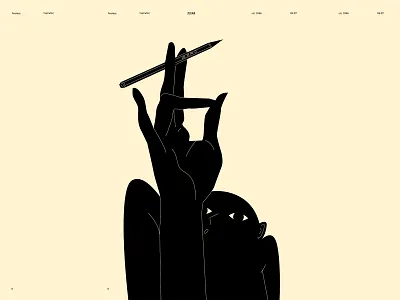 Ideas; Zero abstract composition hand hand illustation idea illustration laconic lines minimal outofideas pencil pencil illustration poster zero