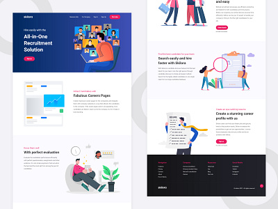 Latest landing page of skilora.com adobe adobe xd applicant tracking system ats illustration minimal minimal design website xd