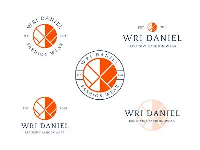 Wri Daniel | Brand badge logo branding clothing creative logo fashion brand logo mark minimal monogram textile