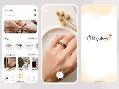 Jewelry E-Commerce/Ar App Concept adobexd android app apple ar app ecommerce app figma figma ui figmadesign graphic design jewelries app jewelry jewelry app jewelry selling app mobile app new concept new concept design tranding apps ui ui designer ui ux