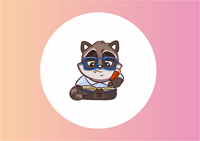 RACCOON avatar branding decorative design illustration instagram logo raccoon vector