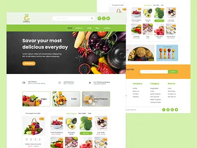 Grocery Delivery Website UI 2021 ui trends app development delivery landing page delivery website food delivery graphic design groceries grocery delivery grocery store illustration online order online store ui ux ui ux design ux website website ui design