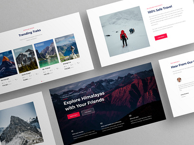 Trekking Website Design hike hiking mountain trekking website website design